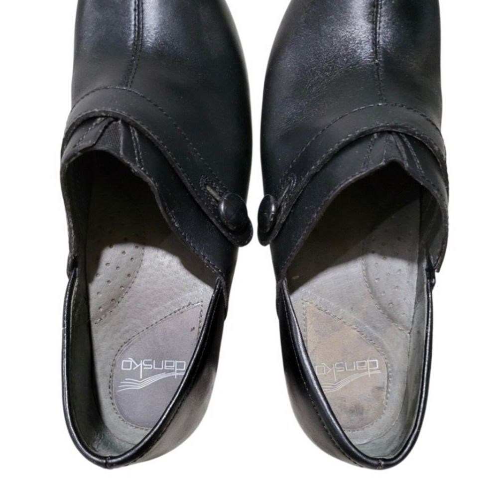Dansko Women's Size 39 Black Leather Mary Jane Clogs Y2K Comfort Work Shoes - Picture 8 of 10
